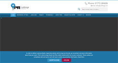 Desktop Screenshot of prlettings.com